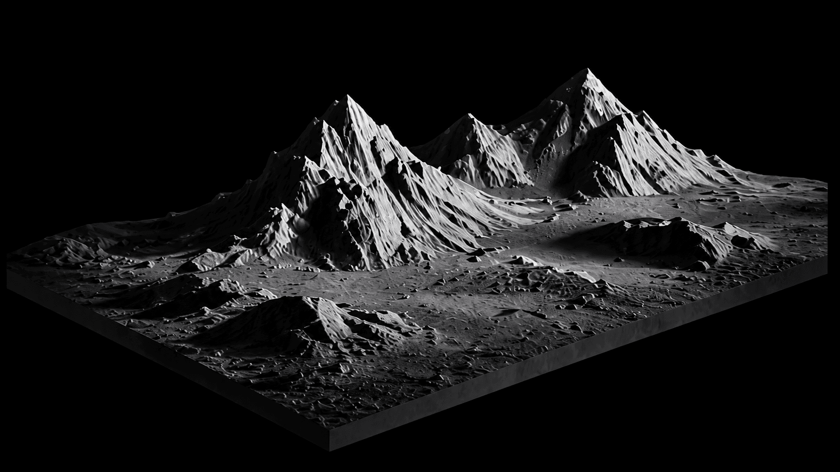 Generated lunar terrain and infrastructure concept