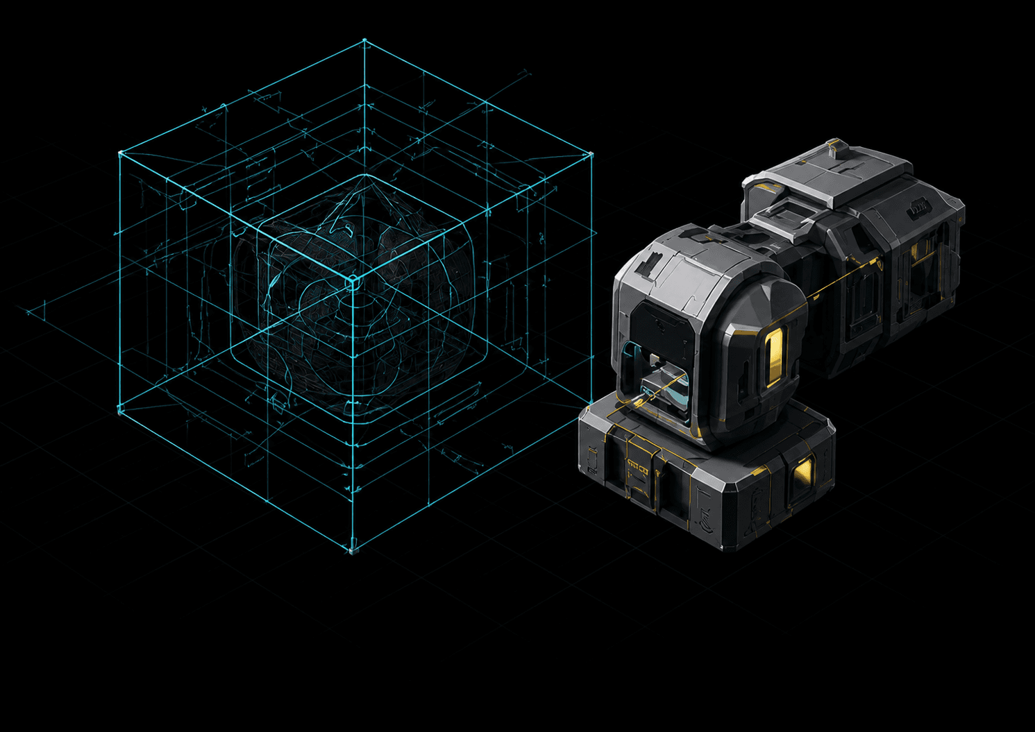Structured spatial model with agent-readable scene elements